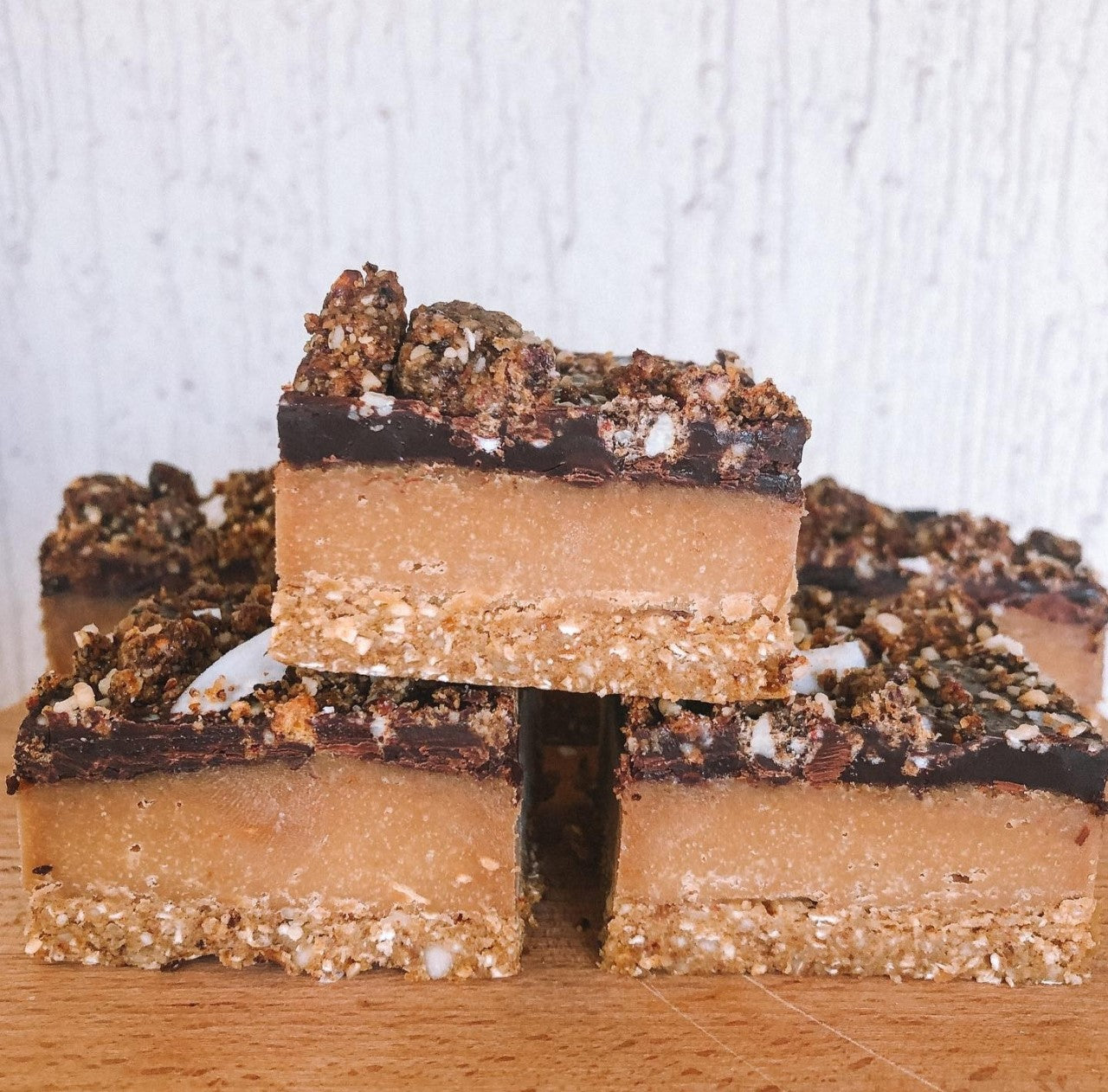 Caramel Coffee Granola Slice