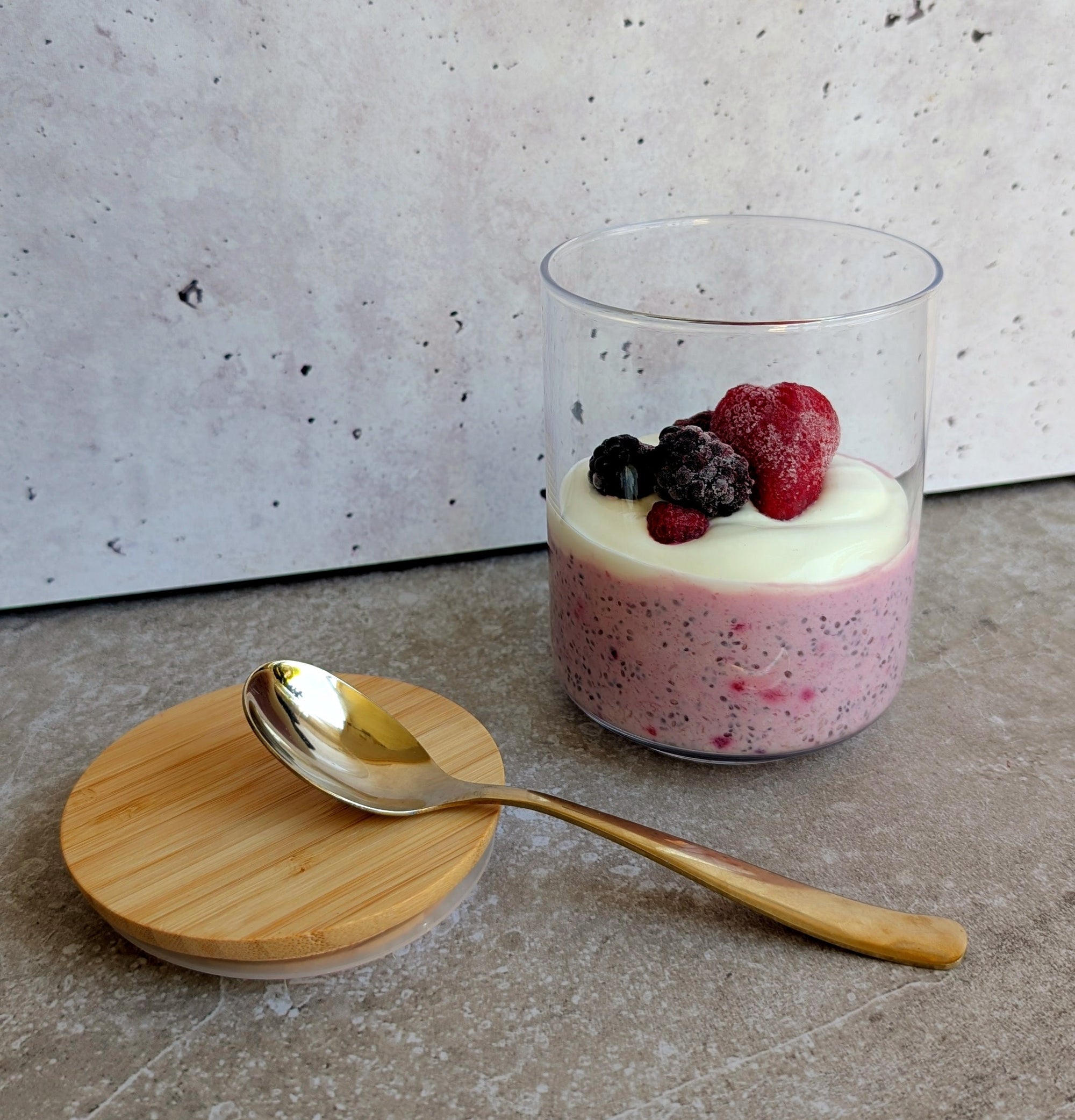 Gluten Free Mixed Berry Overnight 'Oats'