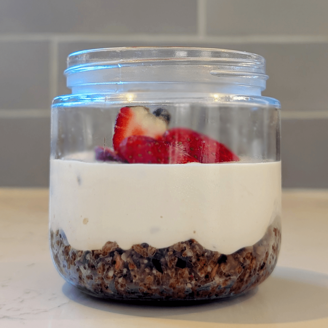 Gluten Free No-Bake Strawberry & Cranberry Cheesecake