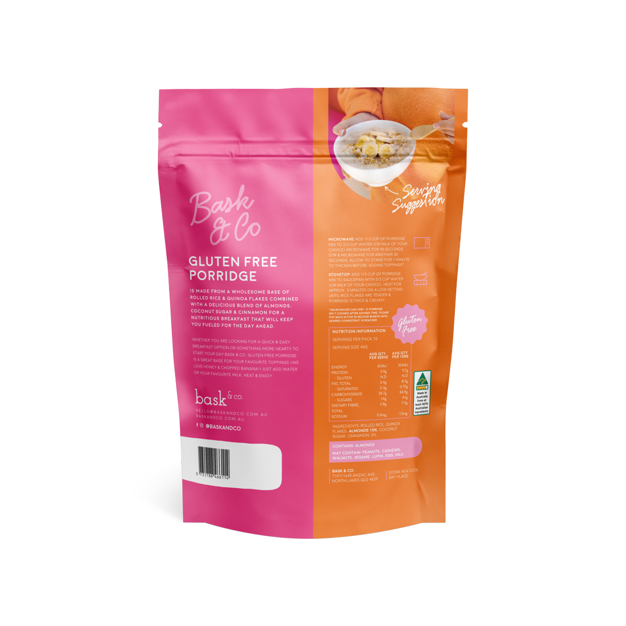 Almond & Cinnamon Gluten Free Porridge