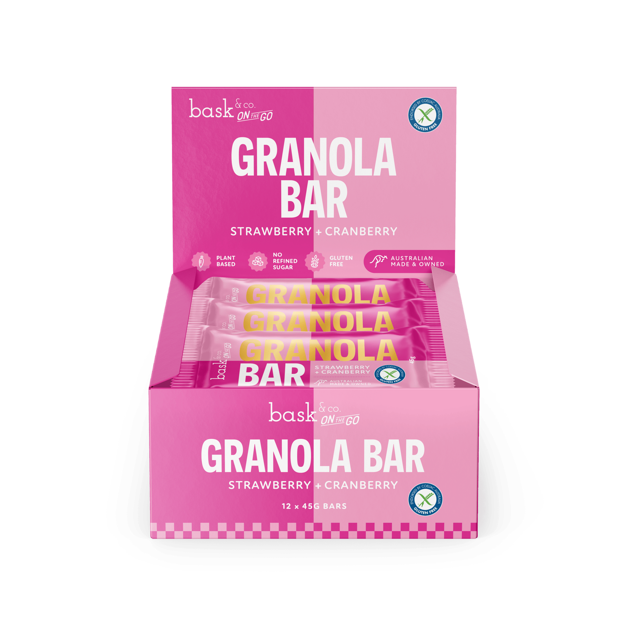 Strawberry & Cranberry Granola Bars